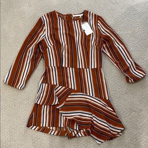 NWT Lush Orange Striped Romper